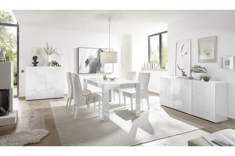 Highboard Bayoner 121 cm - Vit - Förvaring - Skåp - Förvaringsskåp