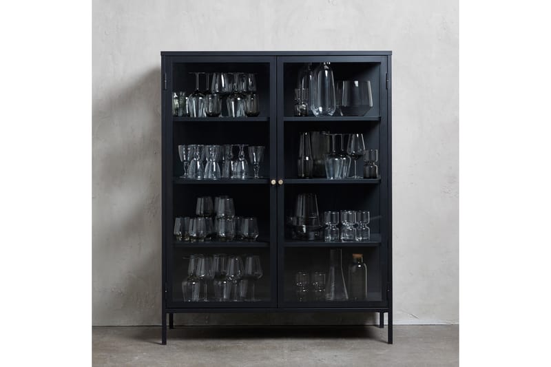 Highboard Birningham 110x140 cm - Svart - Förvaring - Skåp - Förvaringsskåp