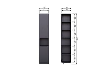 Highboard Cykko 40x40 cm - Svart - Förvaring - Skåp - Förvaringsskåp