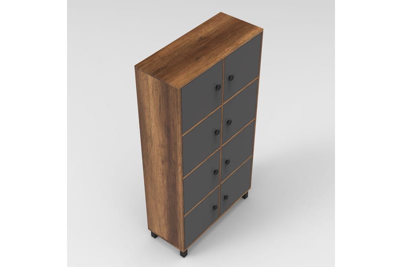 Highboard Dewat 40x96 cm - Teak/Antracit - Förvaring - Skåp - Förvaringsskåp
