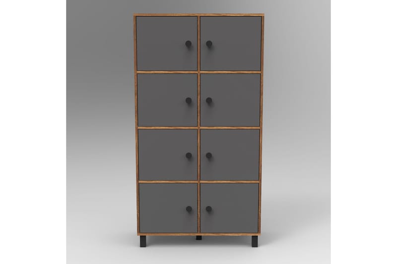 Highboard Dewat 40x96 cm - Teak/Antracit - Förvaring - Skåp - Förvaringsskåp