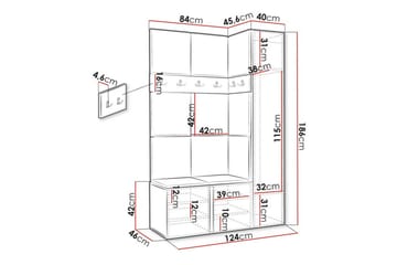 Highboard Dunvegan - Brun - Förvaring - Skåp - Förvaringsskåp