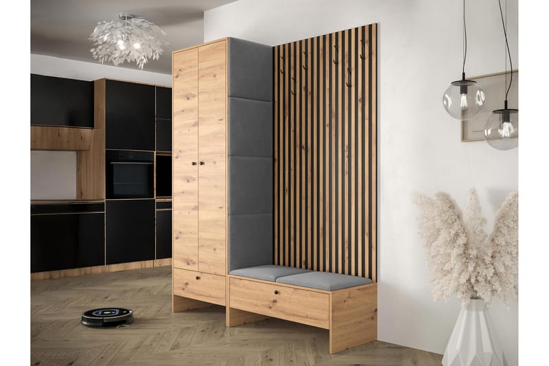 Highboard Dunvegan - Grå - Förvaring - Skåp - Förvaringsskåp