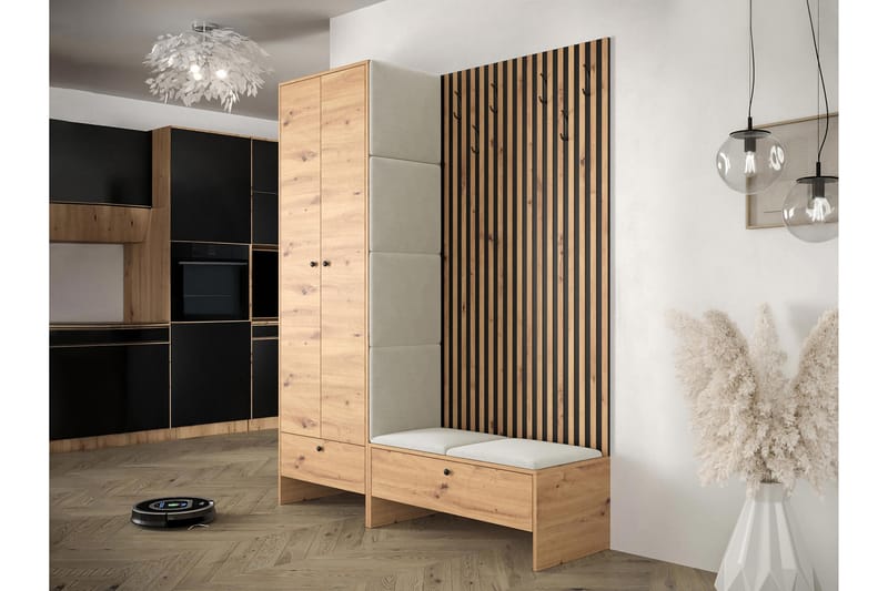 Highboard Dunvegan - Ljusbrun - Förvaring - Skåp - Förvaringsskåp