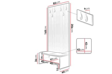 Highboard Dunvegan - Svart - Förvaring - Skåp - Förvaringsskåp