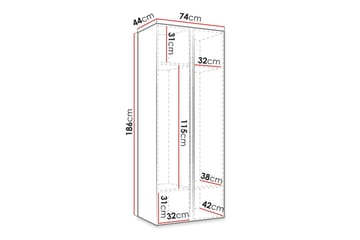 Highboard Dunvegan - Svart - Förvaring - Skåp - Förvaringsskåp
