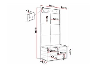 Highboard Dunvegan - Svart - Förvaring - Skåp - Förvaringsskåp