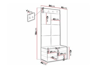 Highboard Dunvegan - Svart - Förvaring - Skåp - Förvaringsskåp