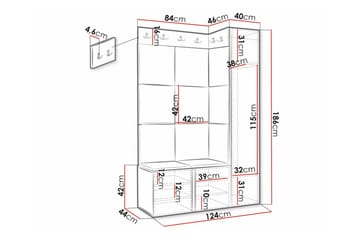 Highboard Dunvegan - Svart - Förvaring - Skåp - Förvaringsskåp