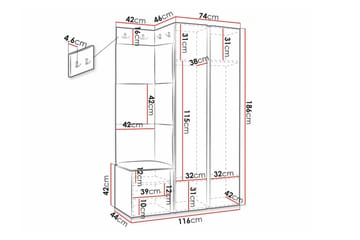 Highboard Dunvegan - Svart - Förvaring - Skåp - Förvaringsskåp