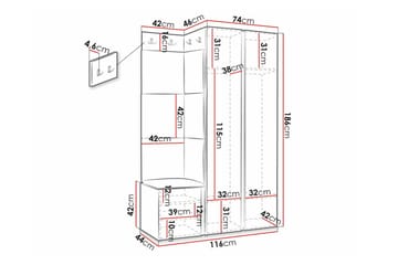 Highboard Dunvegan - Svart - Förvaring - Skåp - Förvaringsskåp