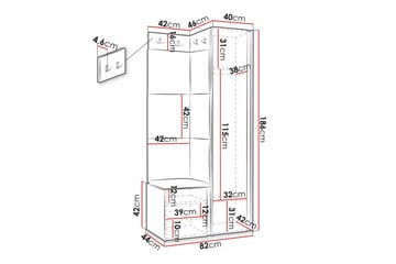 Highboard Dunvegan - Svart - Förvaring - Skåp - Förvaringsskåp
