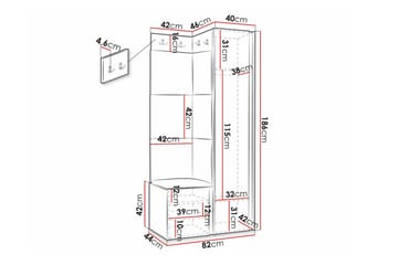 Highboard Dunvegan - Svart - Förvaring - Skåp - Förvaringsskåp