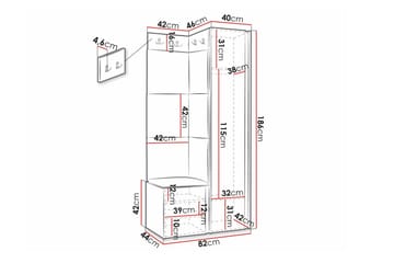Highboard Dunvegan - Svart - Förvaring - Skåp - Förvaringsskåp
