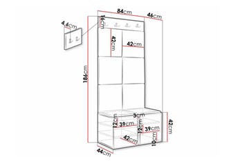 Highboard Dunvegan - Svart - Förvaring - Skåp - Förvaringsskåp
