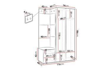 Highboard Dunvegan - Svart - Förvaring - Skåp - Förvaringsskåp