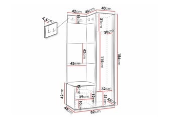 Highboard Dunvegan - Svart - Förvaring - Skåp - Förvaringsskåp