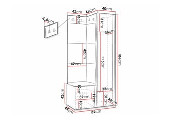 Highboard Dunvegan - Svart - Förvaring - Skåp - Förvaringsskåp