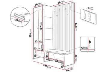 Highboard Dunvegan - Turkos - Förvaring - Skåp - Förvaringsskåp