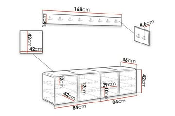 Highboard Dunvegan - Vit - Förvaring - Skåp - Förvaringsskåp