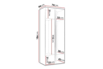 Highboard Dunvegan - Vit - Förvaring - Skåp - Förvaringsskåp