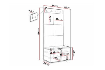Highboard Dunvegan - Vit - Förvaring - Skåp - Förvaringsskåp