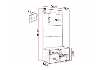 Highboard Dunvegan - Vit - Förvaring - Skåp - Förvaringsskåp
