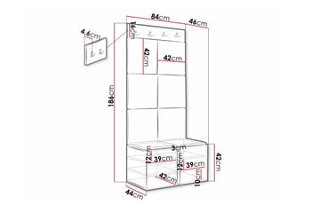 Highboard Dunvegan - Vit - Förvaring - Skåp - Förvaringsskåp