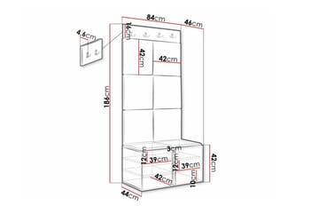 Highboard Dunvegan - Vit - Förvaring - Skåp - Förvaringsskåp