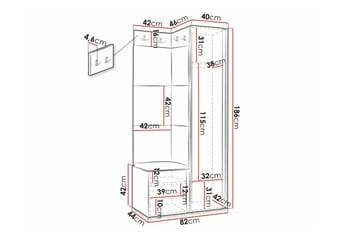 Highboard Dunvegan - Vit - Förvaring - Skåp - Förvaringsskåp