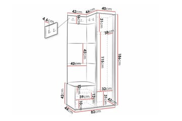 Highboard Dunvegan - Vit - Förvaring - Skåp - Förvaringsskåp