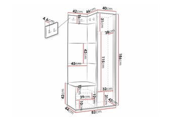 Highboard Dunvegan - Vit - Förvaring - Skåp - Förvaringsskåp