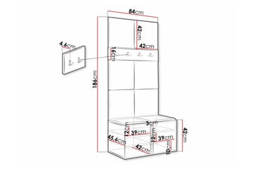 Highboard Dunvegan - Vit - Förvaring - Skåp - Förvaringsskåp
