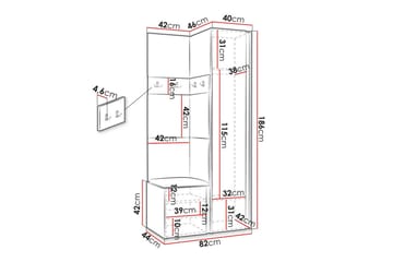 Highboard Dunvegan - Vit - Förvaring - Skåp - Förvaringsskåp