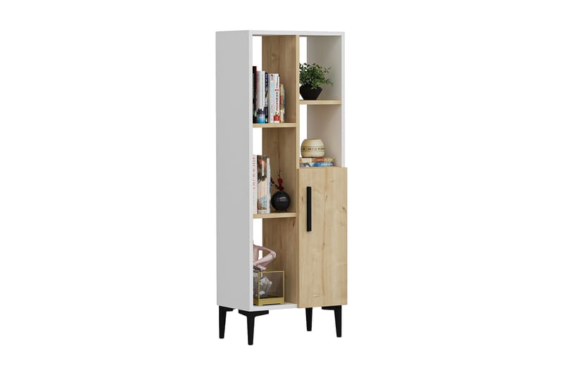 Highboard Ephesus 50x30 cm - Blå/Natur/Vit - Förvaringsskåp