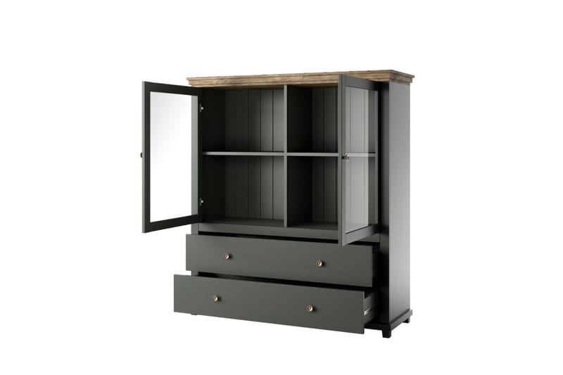 Highboard Getafez 42x126 cm - Khaki/Natur - Förvaring - Skåp - Förvaringsskåp