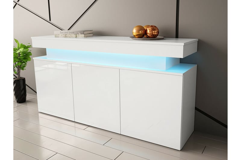 Highboard Glenndale - Vit - Förvaring - Skåp - Förvaringsskåp