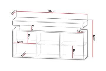 Highboard Glenndale - Vit - Förvaring - Skåp - Förvaringsskåp