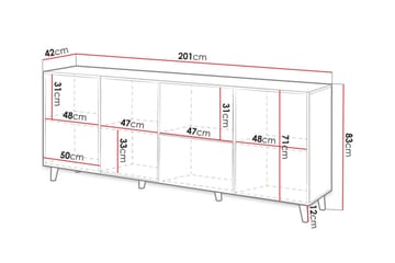 Highboard Juniskär - Svart - Förvaring - Skåp - Förvaringsskåp