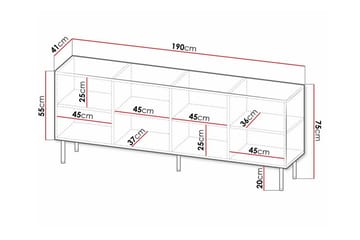 Highboard Juniskär - Svart - Förvaring - Skåp - Förvaringsskåp