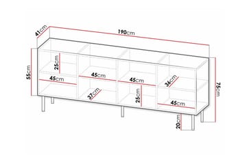 Highboard Juniskär - Vit - Förvaring - Skåp - Förvaringsskåp