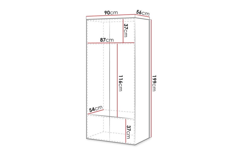Highboard Juniskär - Vit - Förvaring - Skåp - Förvaringsskåp