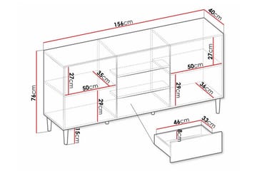 Highboard Kintore - Svart - Förvaring - Skåp - Förvaringsskåp