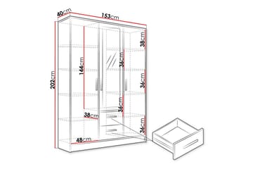 Highboard Kintore - Vit - Förvaring - Skåp - Förvaringsskåp