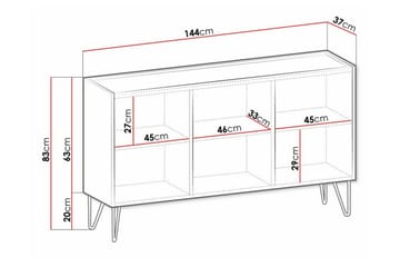 Highboard Klinkerville - Grafitgrå - Förvaring - Skåp - Förvaringsskåp