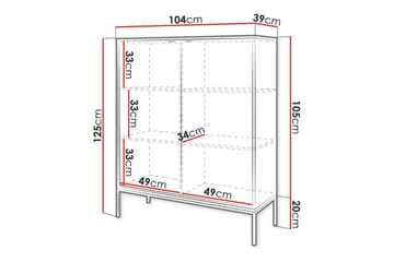 Highboard Klinkerville - Vit - Förvaring - Skåp - Förvaringsskåp