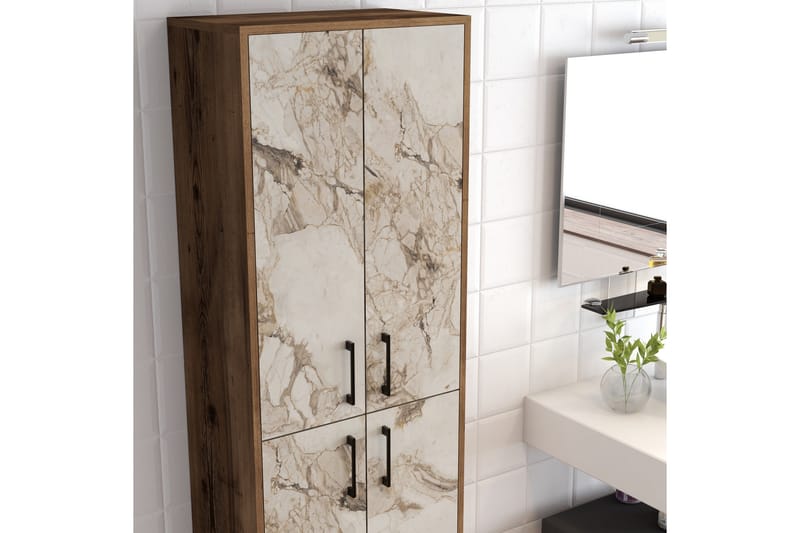 Highboard Kotzen 60x35 cm - Brun/Vit - Förvaring - Skåp - Förvaringsskåp