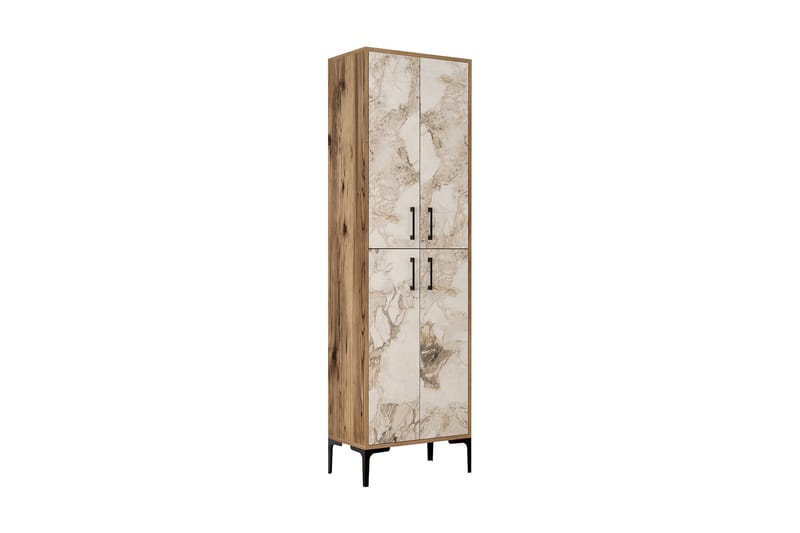 Highboard Kotzen 60x35 cm - Brun/Vit - Förvaringsskåp