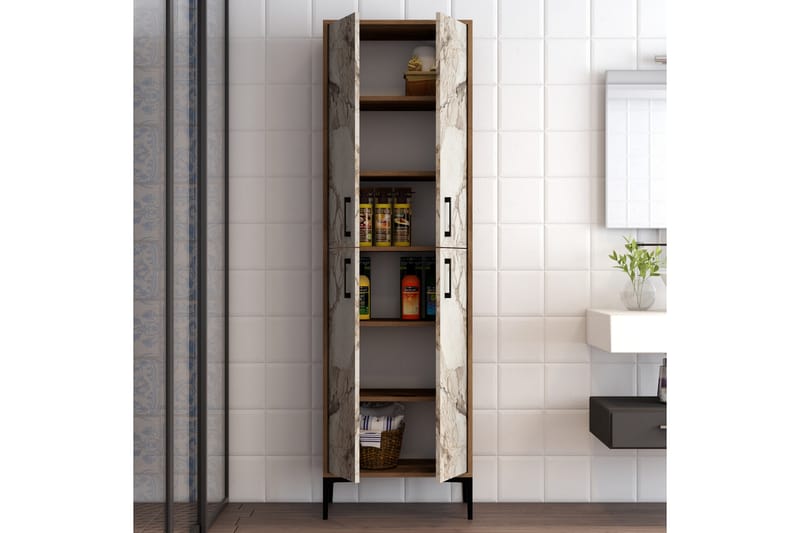 Highboard Kotzen 60x35 cm - Brun/Vit - Förvaring - Skåp - Förvaringsskåp