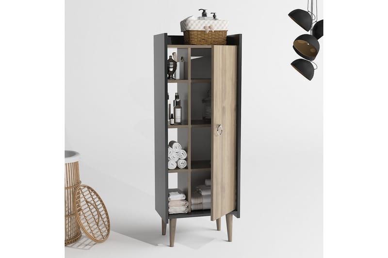 Highboard Lagomood 50x30 cm - Mörkbrun/Antracit - Förvaring - Skåp - Förvaringsskåp